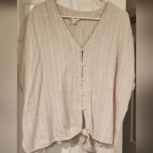 Women's Beige Striped Top